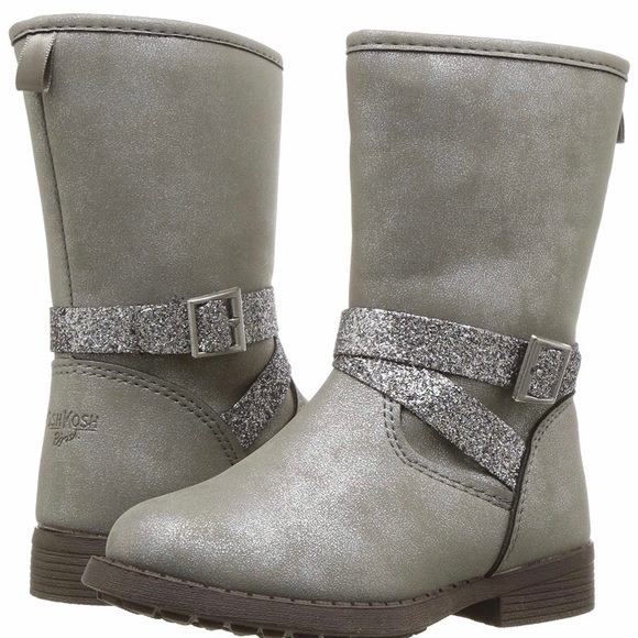 OSHKOSH Children’s Grey sparkly fashion boots - Picture 4 of 10